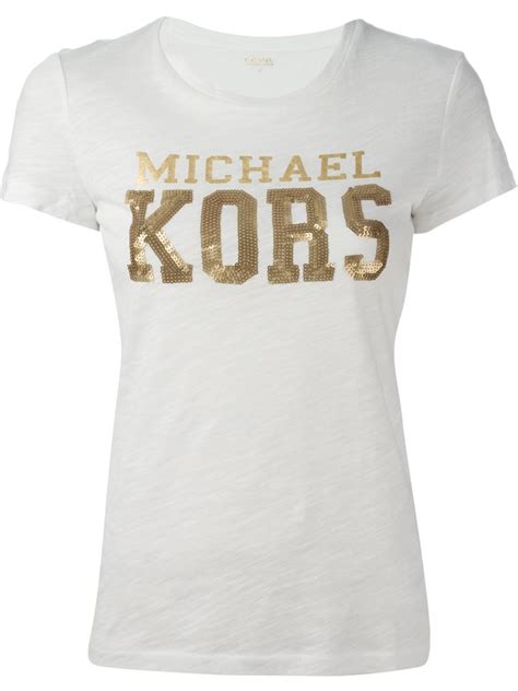 michael kors white t-shirt womens|Michael Kors women's tops.